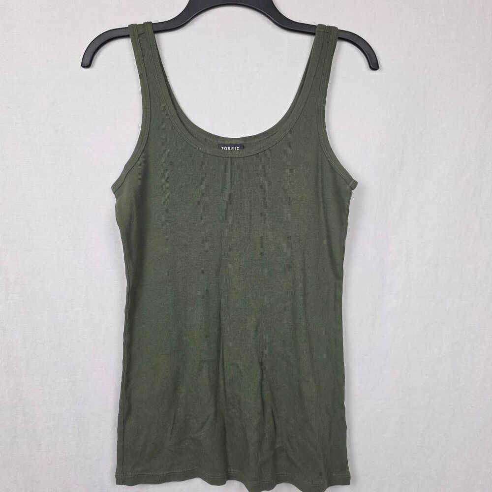torrid Olive Green Scoop Neck Tank Top
